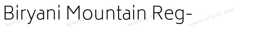 Biryani Mountain Reg字体转换